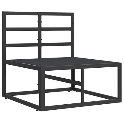 Mobili da Esterno con cuscino con cuscino Nero Alluminio - homemem39