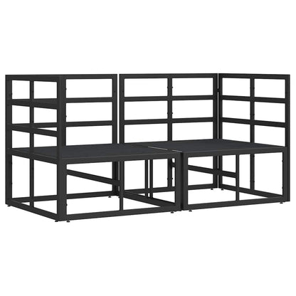 Mobili da Esterno con cuscino con cuscino Nero Alluminio - homemem39