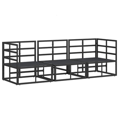 Mobili da Esterno con cuscino con cuscino Nero Alluminio - homemem39