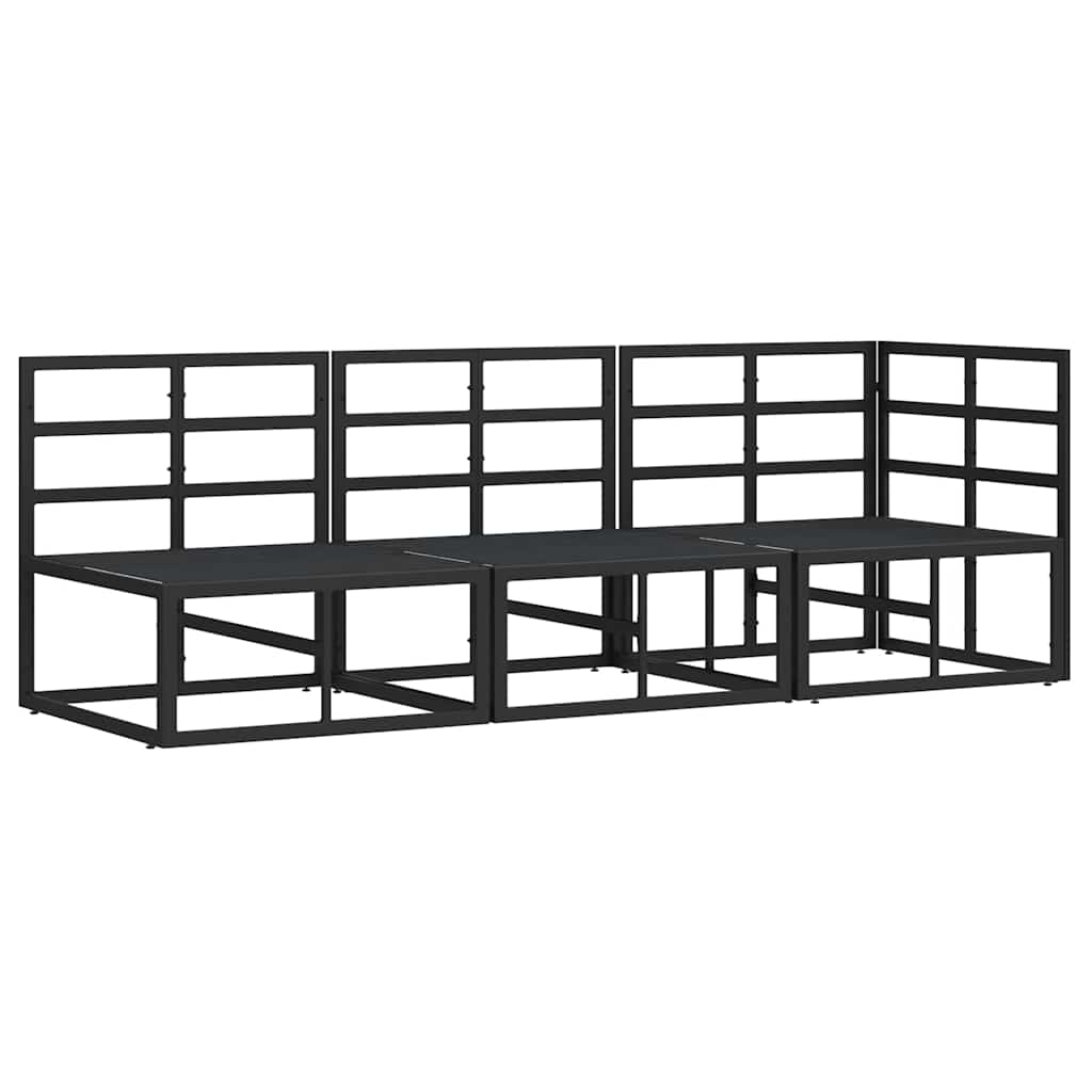 Mobili da Esterno con cuscino con cuscino Nero Alluminio - homemem39