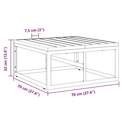 Mobili da Esterno Nero 70 x 70 x 32 cm Metallo | homemem39