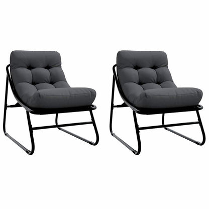 Arredamento da Giardino 2 pcs Nero 60,5 x 81 x 71 cm