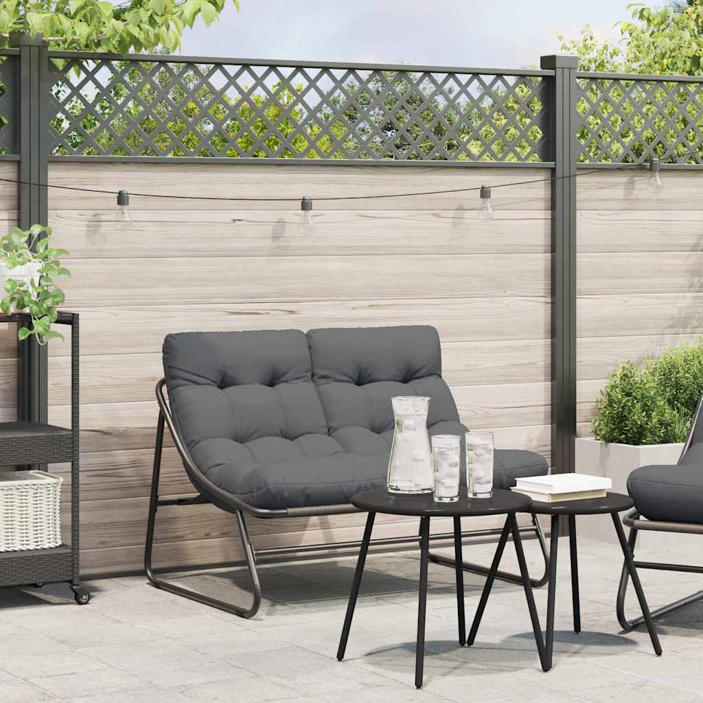 Arredamento da Giardino con cuscino Nero 110 x 81 x 71 cm