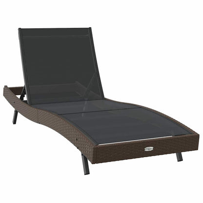 Lettino Marrone 70 x 197 x 82 cm Rattan Sintetico e Metallo