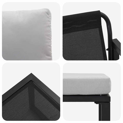 Arredamento da Giardino 4 pcs 2-Numero di posti Grigio chiaro