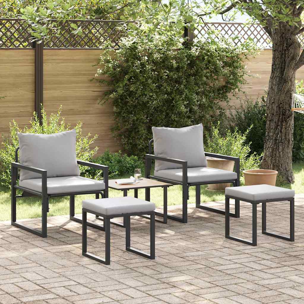 Arredamento da Giardino 4 pcs 2-Numero di posti Grigio chiaro | homemem39