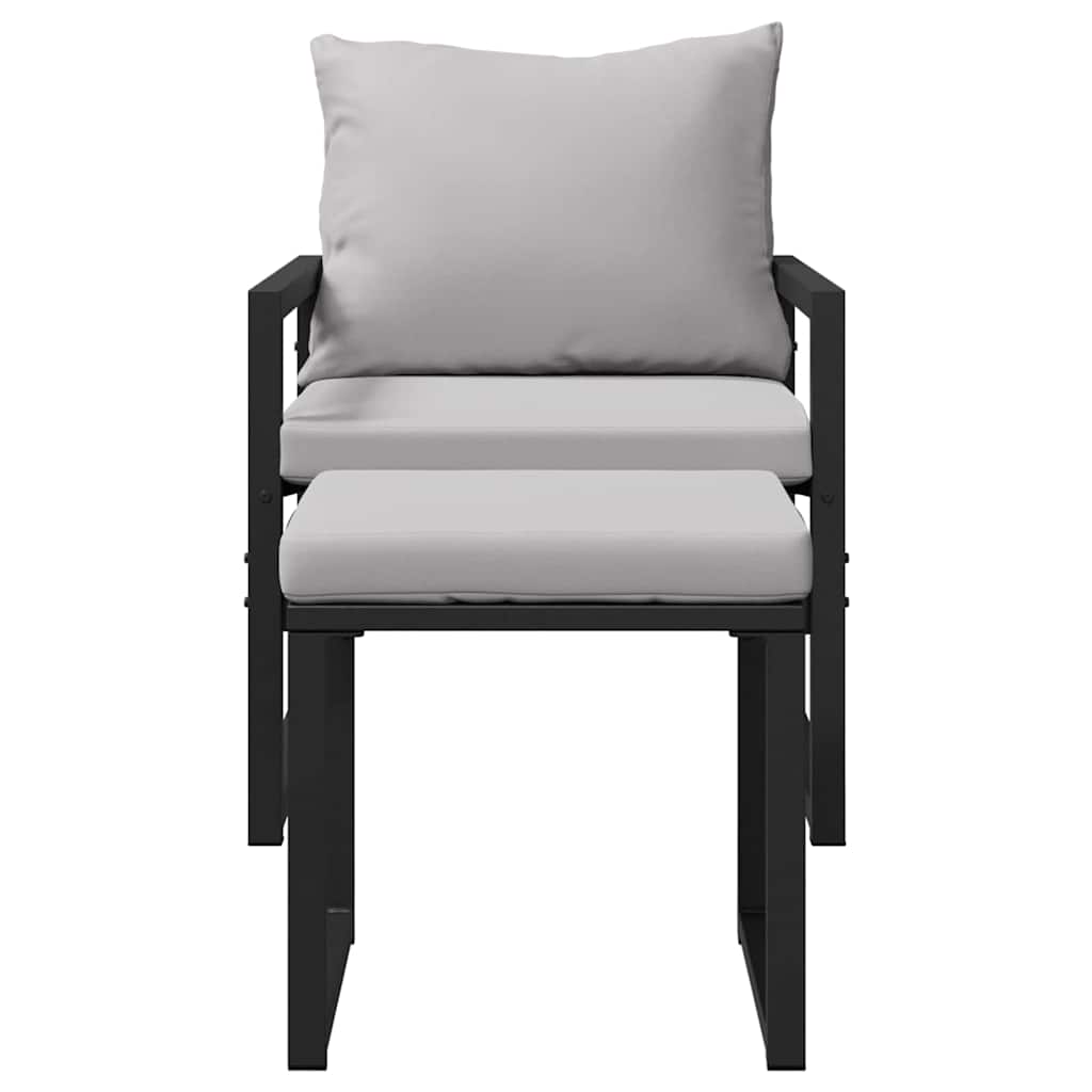 Arredamento da Giardino 4 pcs 2-Numero di posti Grigio chiaro | homemem39