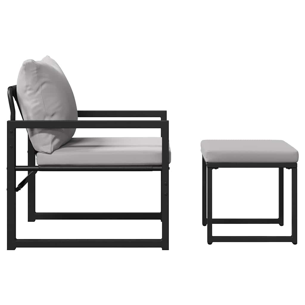 Arredamento da Giardino 4 pcs 2-Numero di posti Grigio chiaro | homemem39