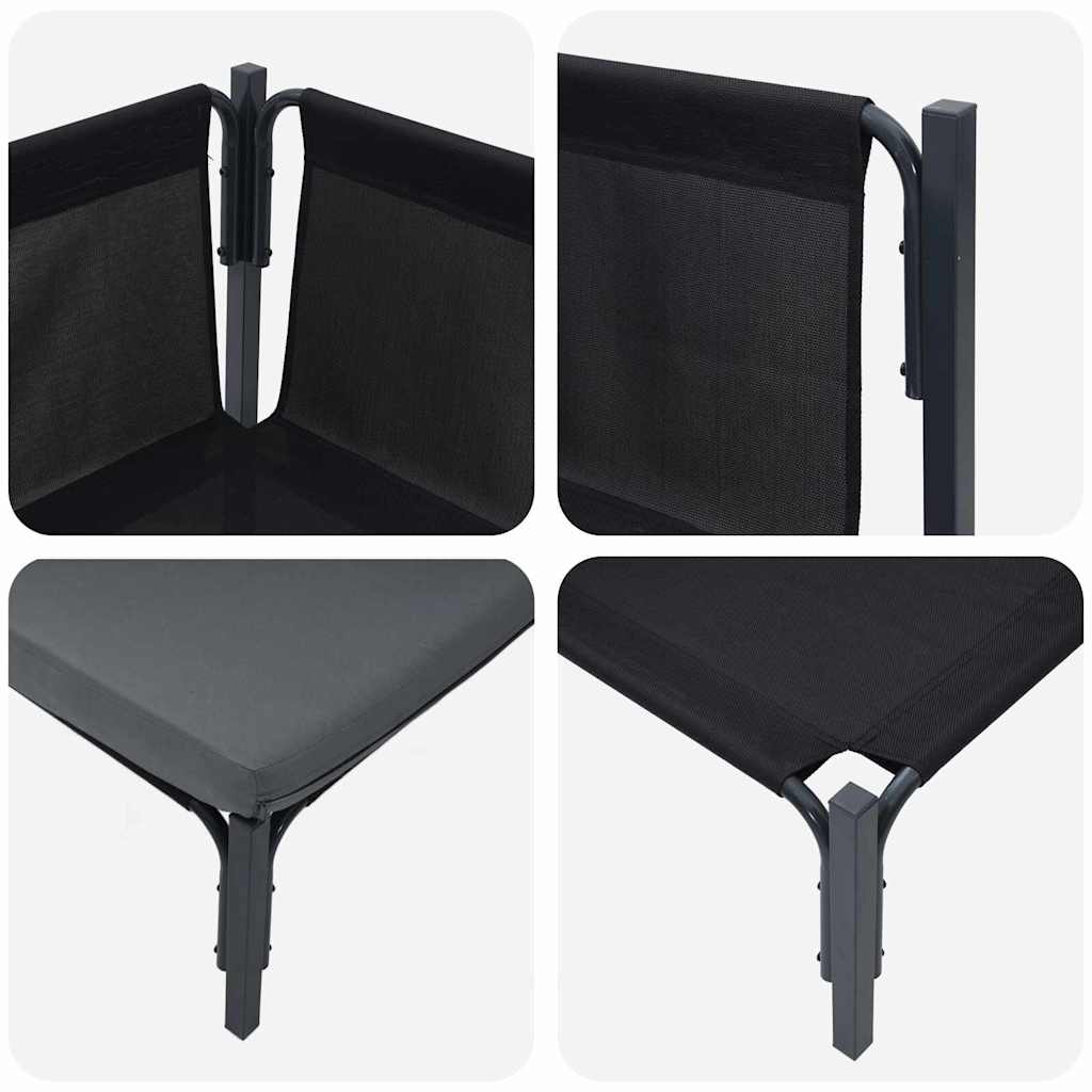 Mobili da Esterno con cuscino con cuscino Antracite Acciaio - homemem39