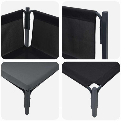 Mobili da Esterno con cuscino con cuscino Antracite Acciaio - homemem39