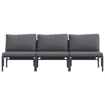 Mobili da Esterno con cuscino con cuscino Antracite Acciaio - homemem39