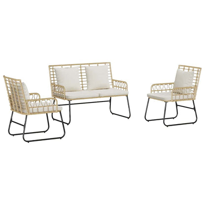 Set da Pranzo per Giardino 3 pcs Marrone e Crema - homemem39