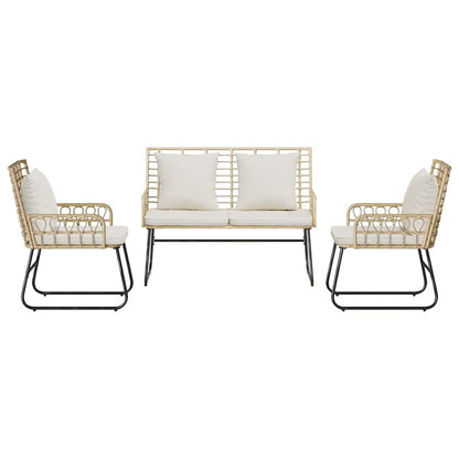 Set da Pranzo per Giardino 3 pcs Marrone e Crema - homemem39