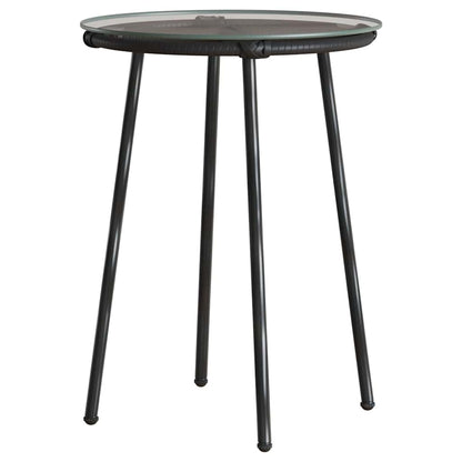 Set da Pranzo per Giardino 3 pcs Nero e antracite - homemem39