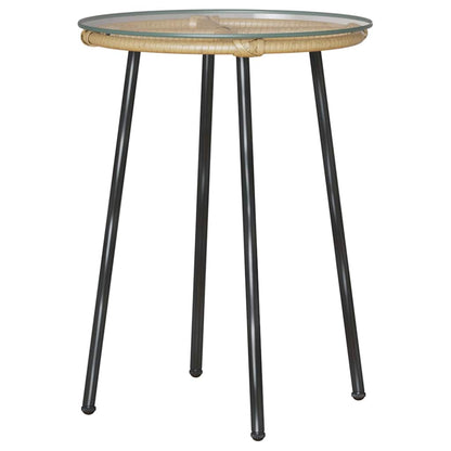 Set da Pranzo per Giardino 3 pcs Marrone e Nero e Panna - homemem39