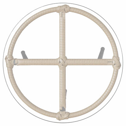 Set da Pranzo per Giardino 3 pcs Marrone e Nero e Panna - homemem39