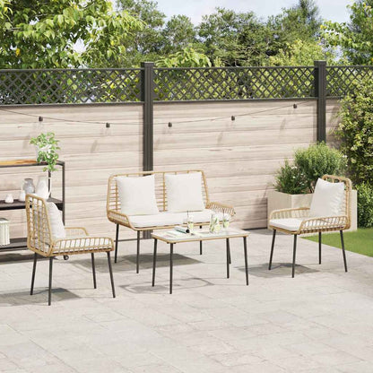 Set da Pranzo per Giardino 3 pcs Marrone Nero Panna - homemem39