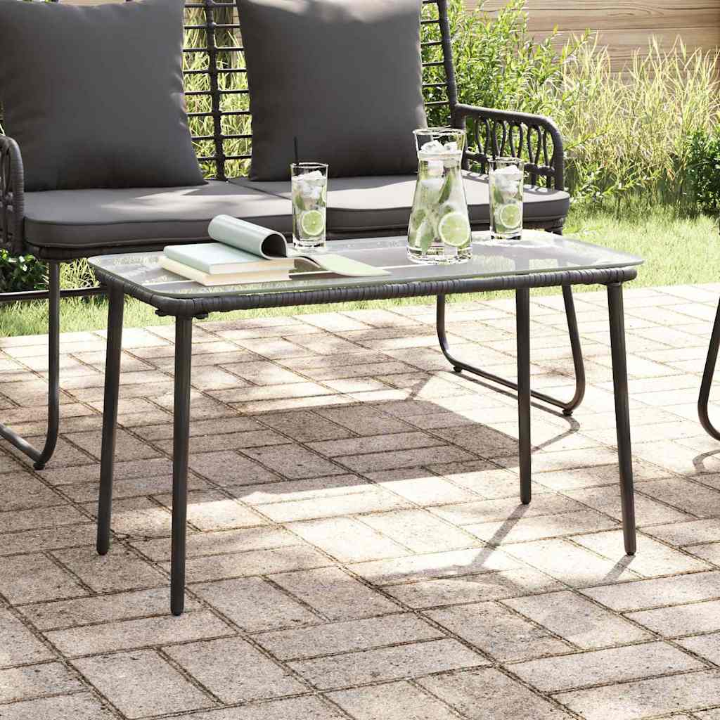 Tavolo da Giardino Nero 80 x 40 x 45,5 cm polyrattan