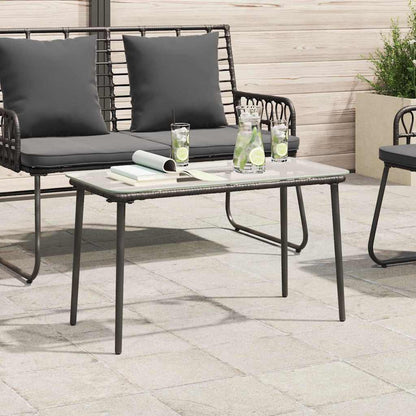 Tavolo da Giardino Nero 80 x 40 x 45,5 cm polyrattan