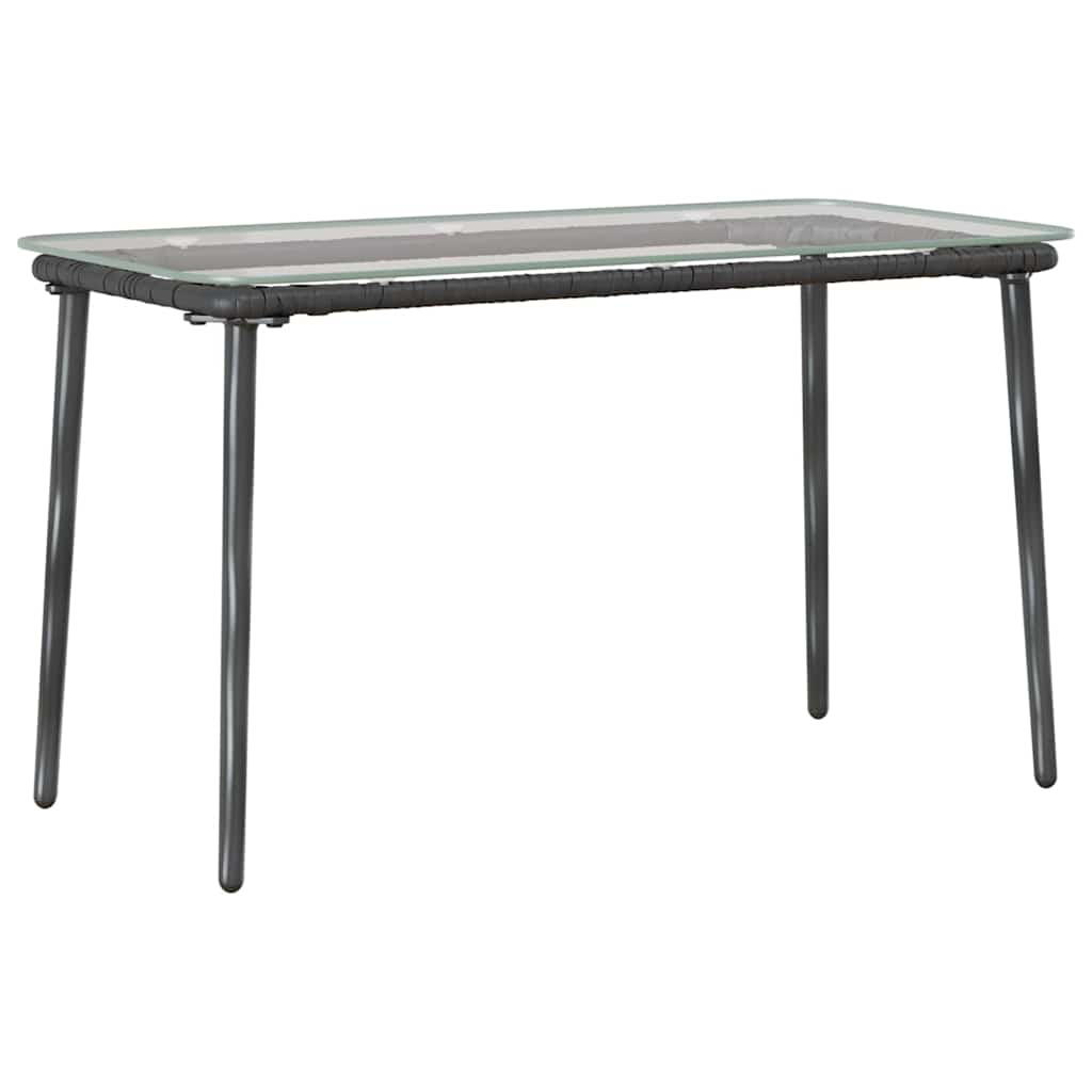 Tavolo da Giardino Nero 80 x 40 x 45 cm polyrattan