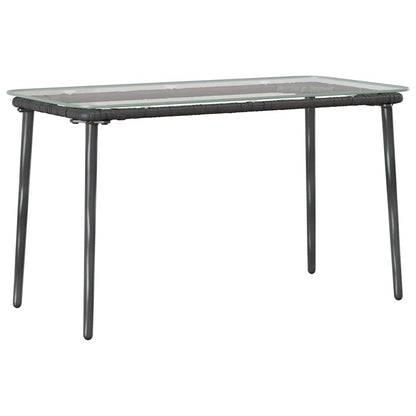 Tavolo da Giardino Nero 80 x 40 x 45 cm polyrattan