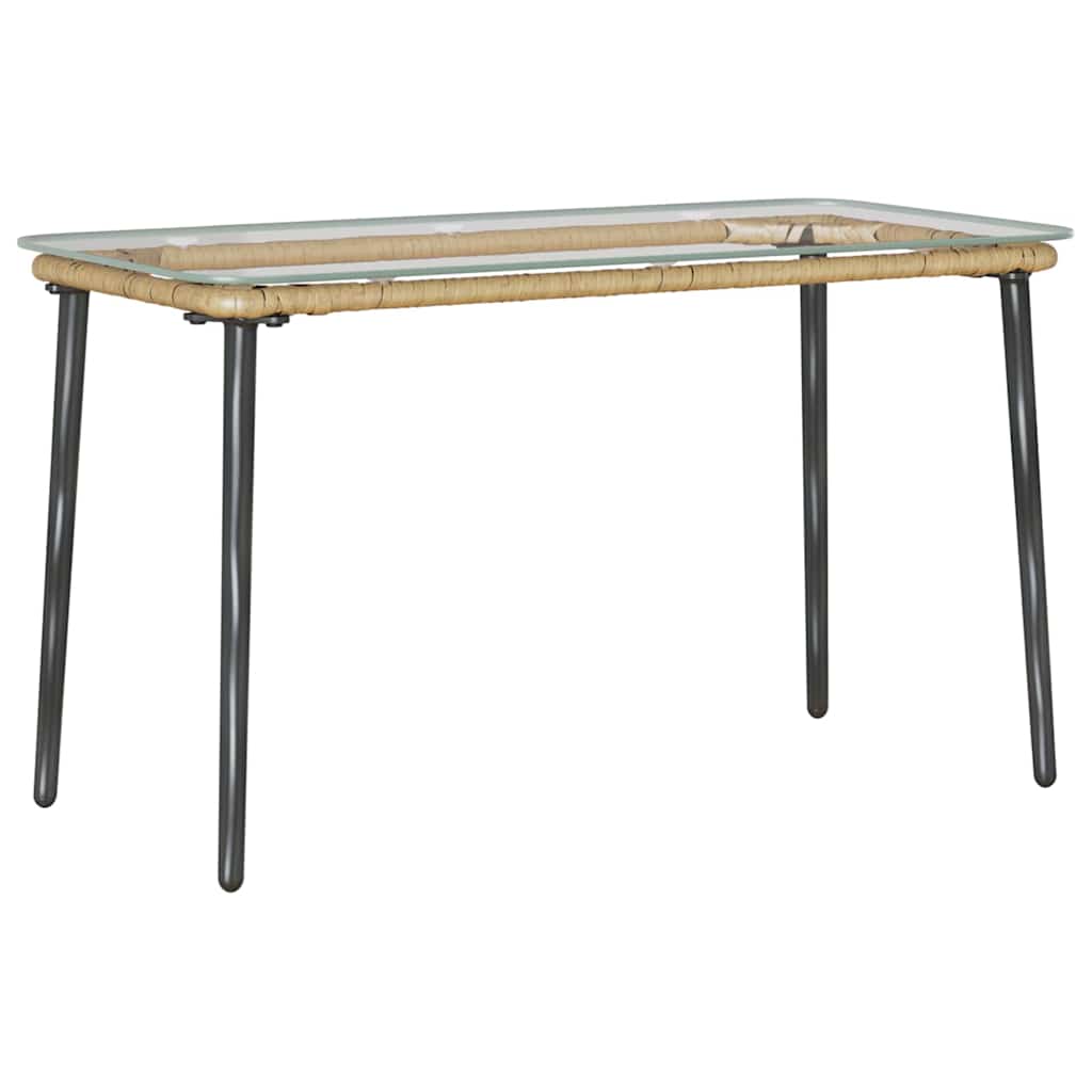 Tavolo da Giardino Naturale 80 x 40 x 45 cm polyrattan