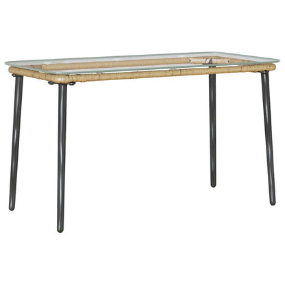 Tavolo da Giardino Naturale 80 x 40 x 45 cm polyrattan