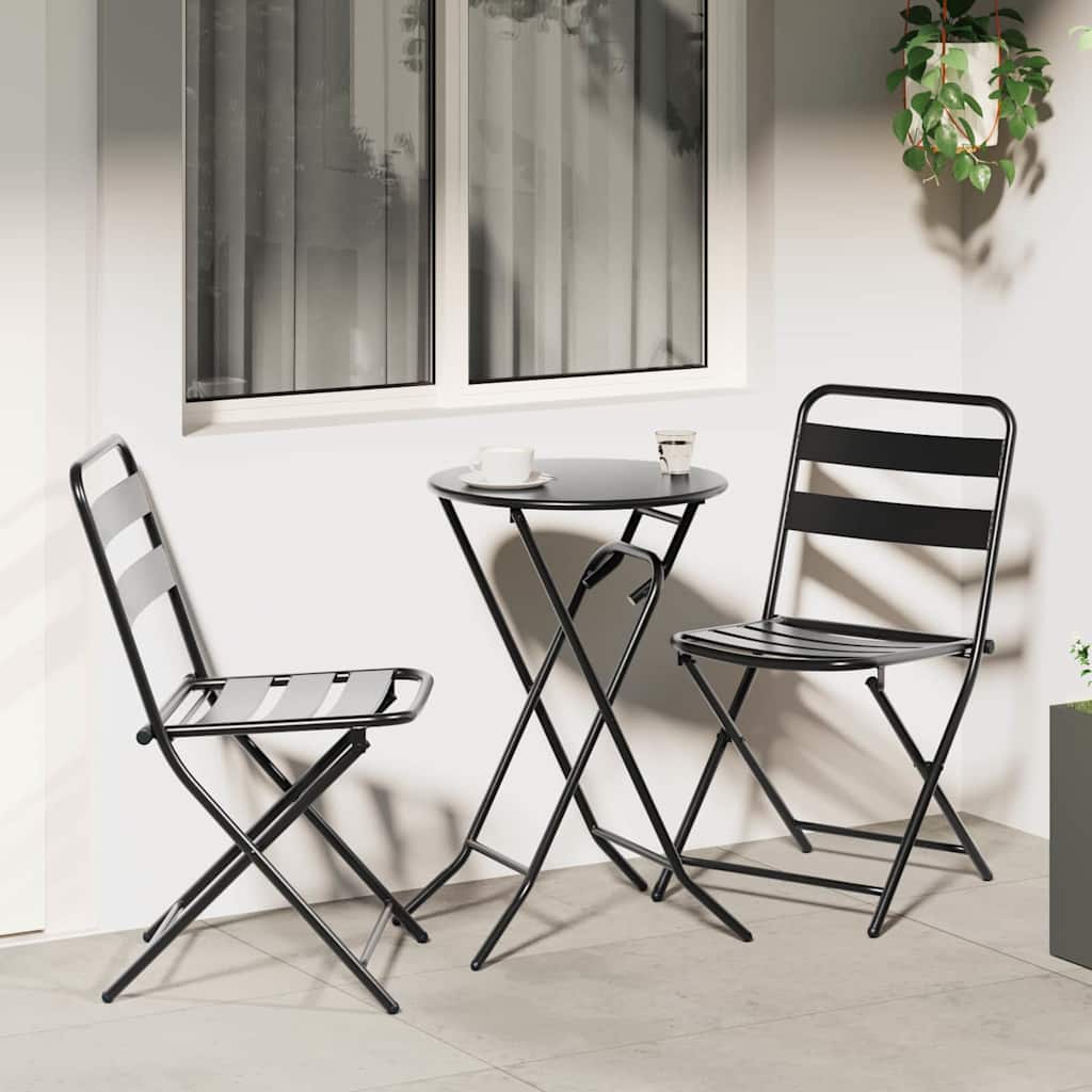 Set bistrot 3 pcs Antracite Acciaio - homemem39