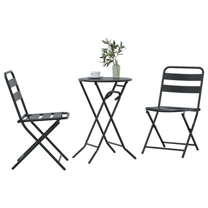 Set bistrot 3 pcs Antracite Acciaio - homemem39