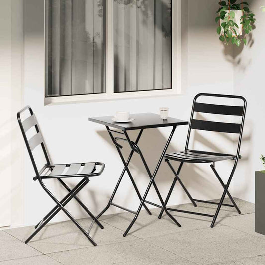 Set bistrot 3 pcs Antracite Acciaio - homemem39