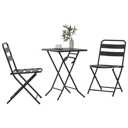Set bistrot 3 pcs Antracite Acciaio - homemem39