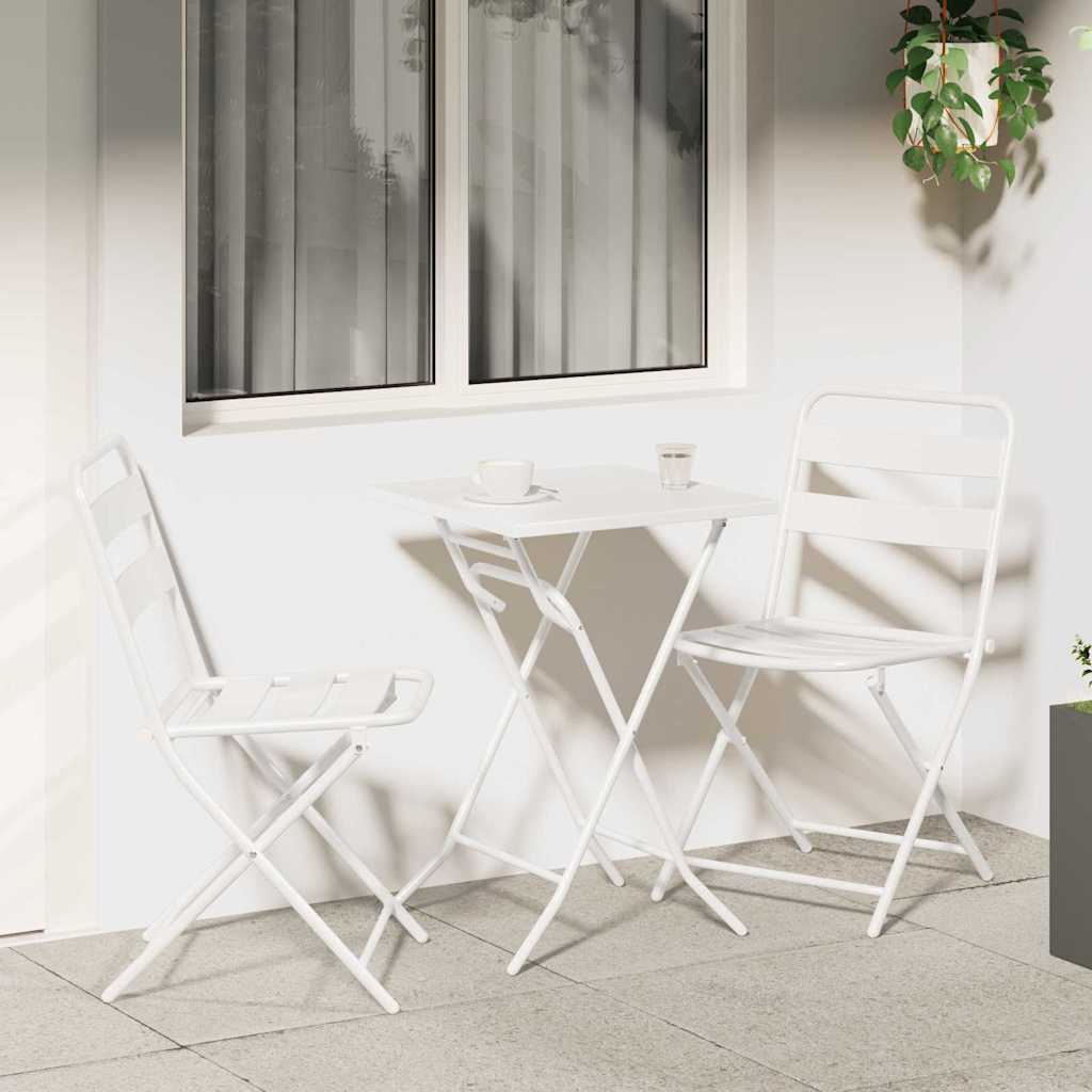 Set bistrot 3 pcs Bianco Acciaio - homemem39