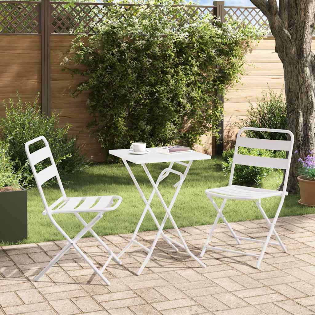 Set bistrot 3 pcs Bianco Acciaio - homemem39
