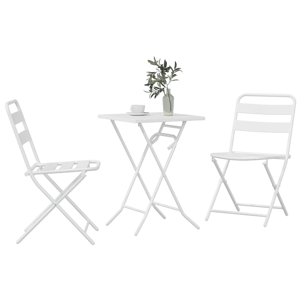 Set bistrot 3 pcs Bianco Acciaio - homemem39