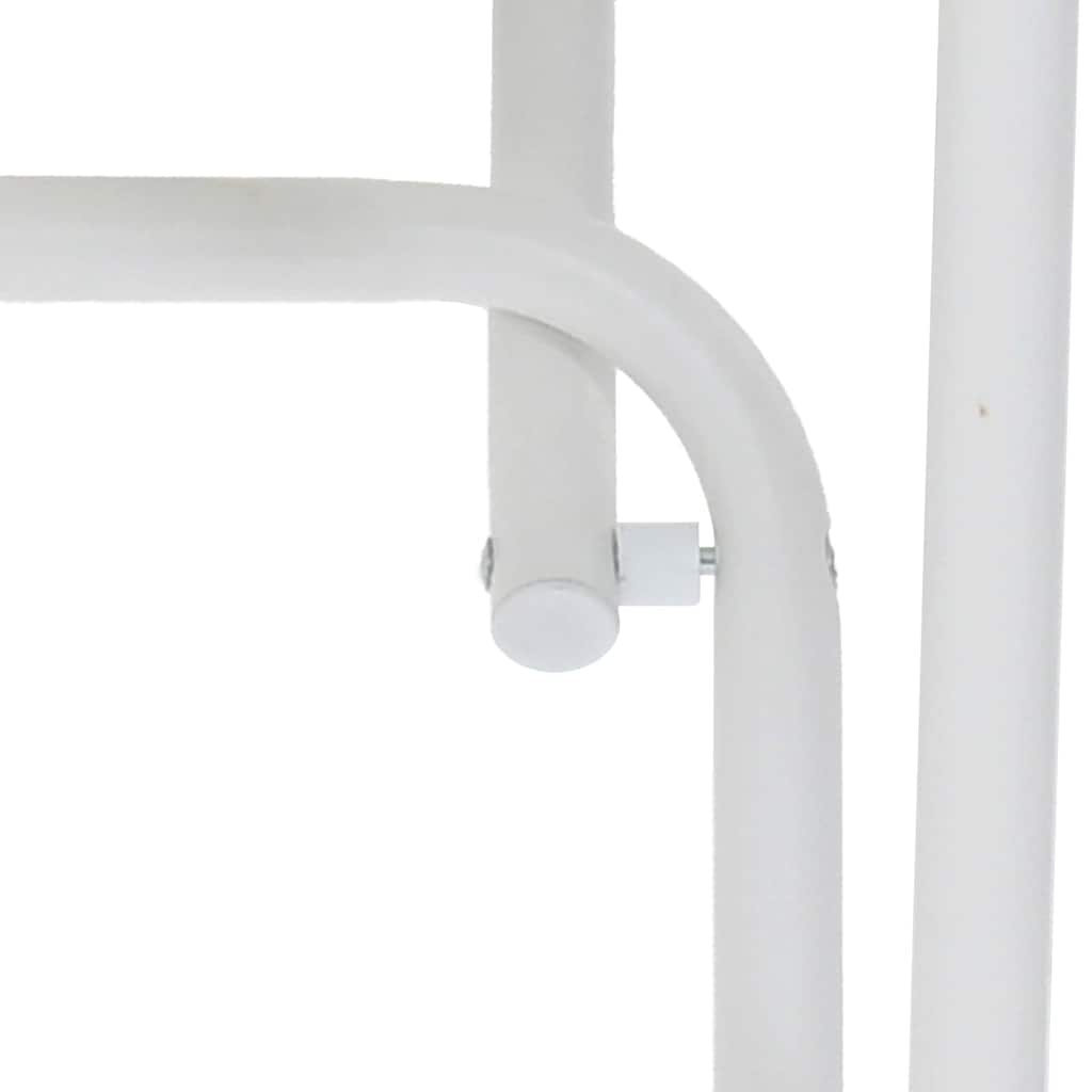 Tavolo da Giardino Bianco 50 x 50 x 72 cm Metallo