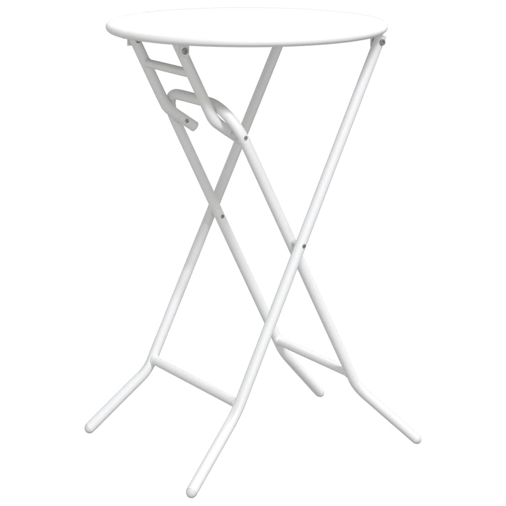 Tavolo da Giardino Bianco 50 x 50 x 72 cm Metallo