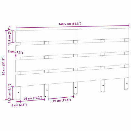 Testiera con testiera Marrone 140,5 x 3 x 80 cm Pino massello