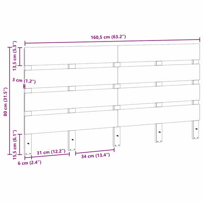 Testiera Marrone cerato 160,5 x 3 x 80 cm Pino massello