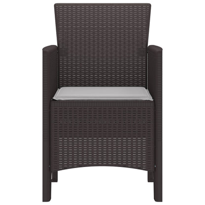 Sedia da Giardino 2 pcs Marrone 53 x 49 x 85 cm Polipropilene