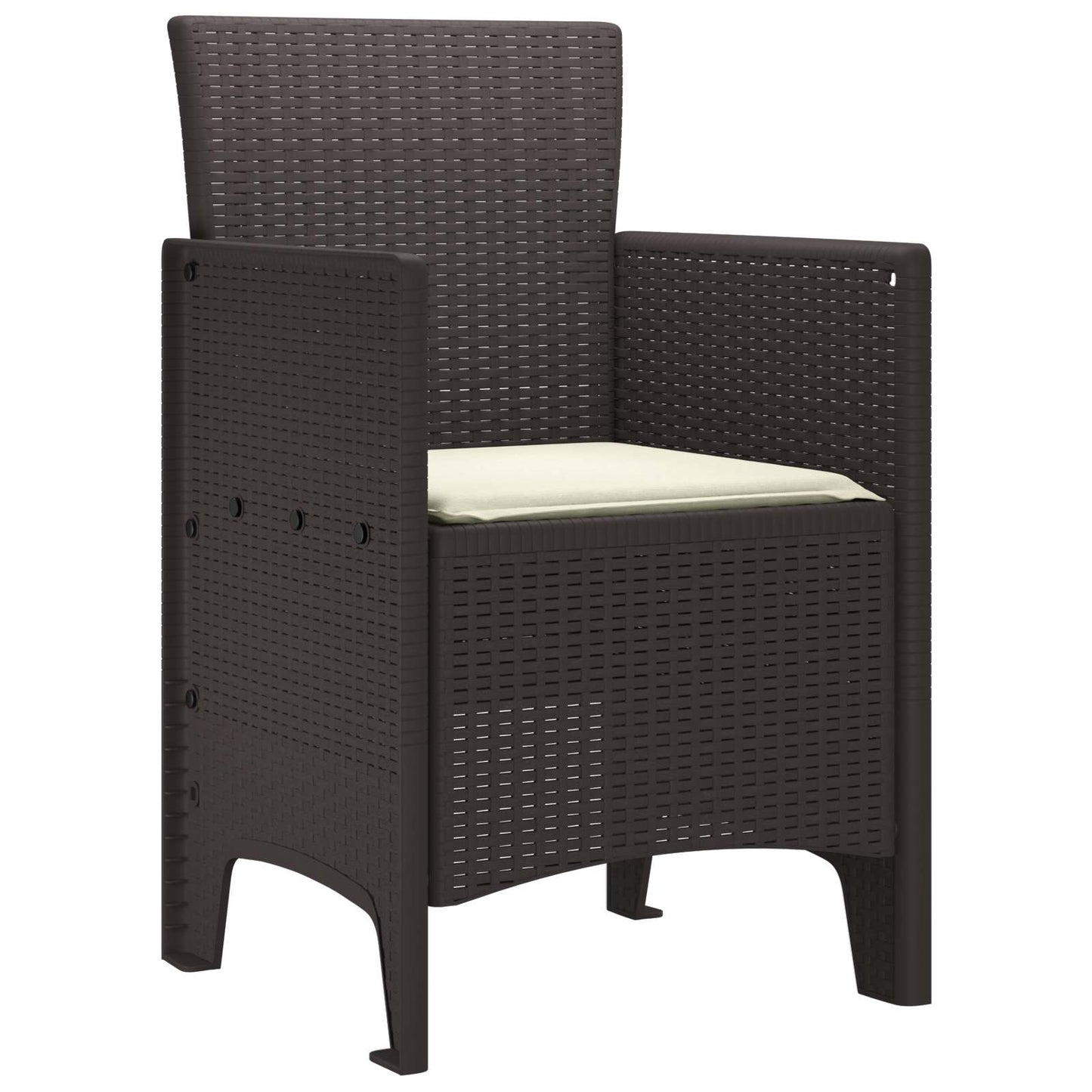 Sedia da Giardino 2 pcs Marrone 53 x 49 x 85 cm Polipropilene