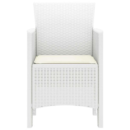 Sedia da Giardino 2 pcs Bianco 53 x 49 x 85 cm PP - homemem39