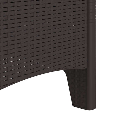 Sedia da Giardino 4 pcs Marrone 53 x 49 x 85 cm PP - homemem39