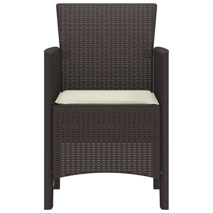 Sedia da Giardino 4 pcs Marrone 53 x 49 x 85 cm PP - homemem39