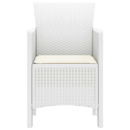 Sedia da Giardino 4 pcs Bianco 53 x 49 x 85 cm Polipropilene