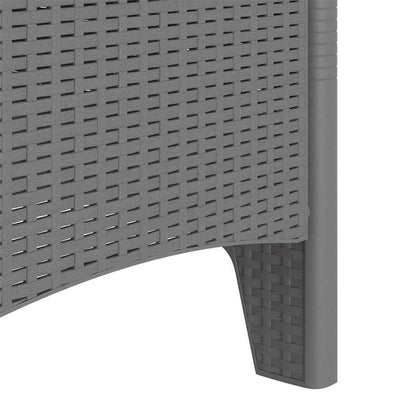 Sedia da Giardino 4 pcs Grigio chiaro 53 x 49 x 85 cm PP