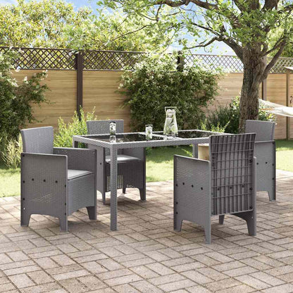 Sedia da Giardino 4 pcs Grigio chiaro 53 x 49 x 85 cm PP