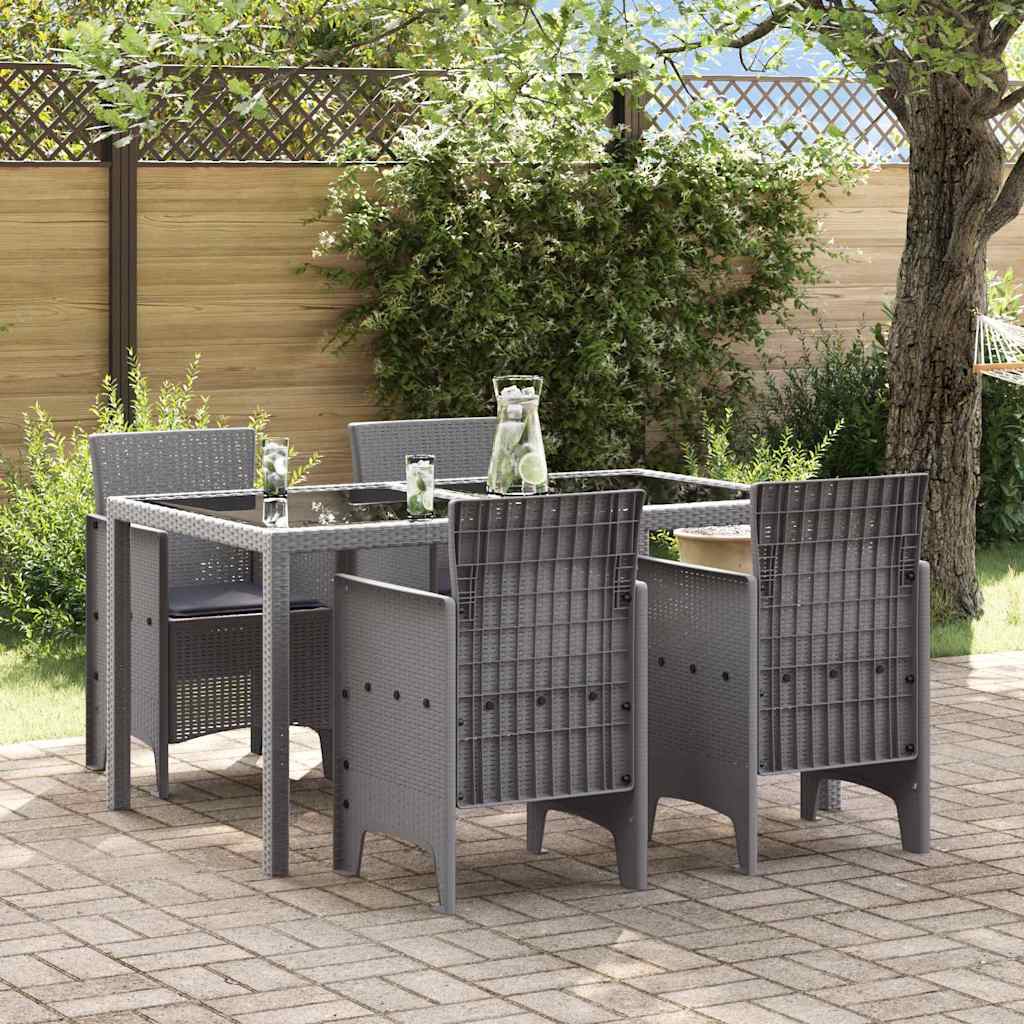 Sedia da Giardino 4 pcs Grigio chiaro 53 x 49 x 85 cm PP