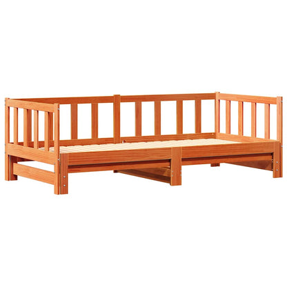 Letto giorno con trundle Marrone cerato 203,5 x 184 x 66 cm | homemem39