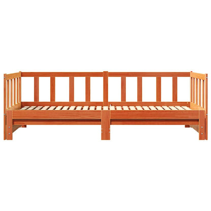 Letto Giorno Estraibile Marrone cerato 203.5 x 164 x 66 cm