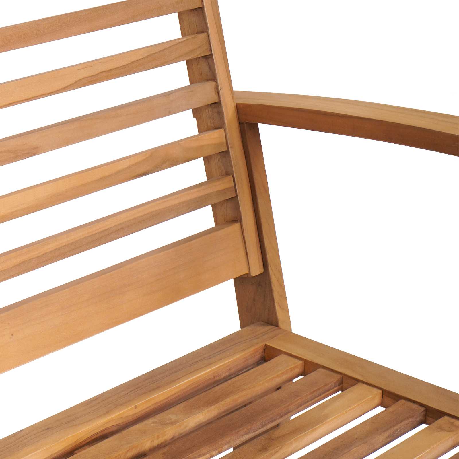 Set Divano da Giardino 4 pcs Naturale Legno di teak solido | homemem39